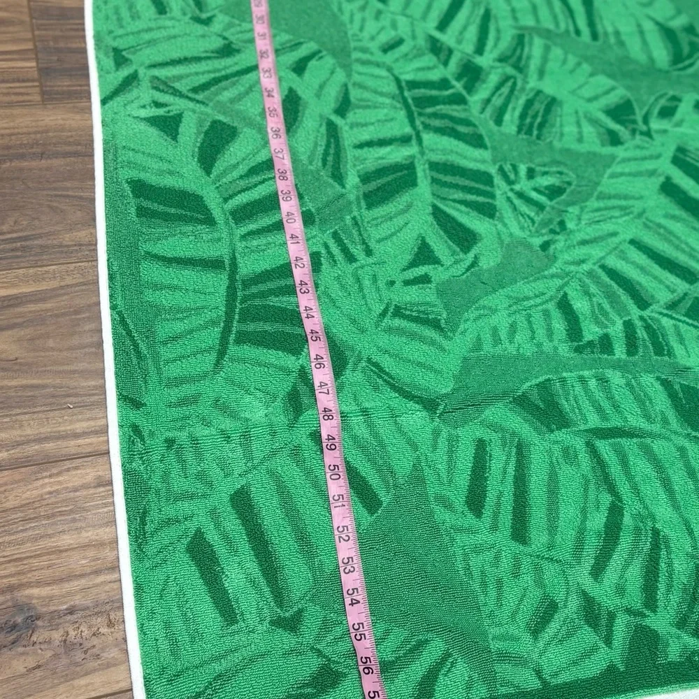 Lilly Pulitzer spearmint let’s go bananas leaf print large Jacquard beach towel